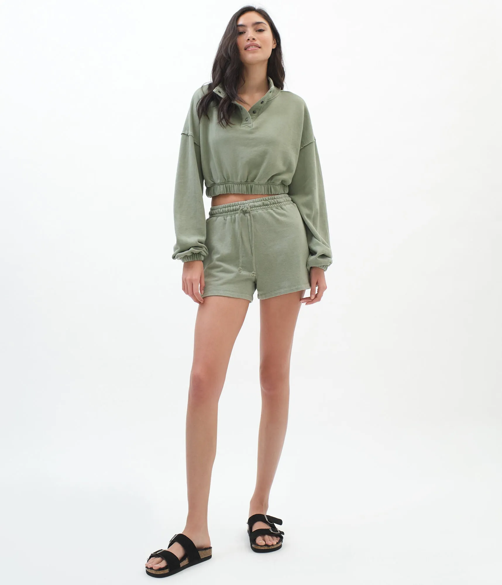 Aeropostale Solid Slouchy Shorts