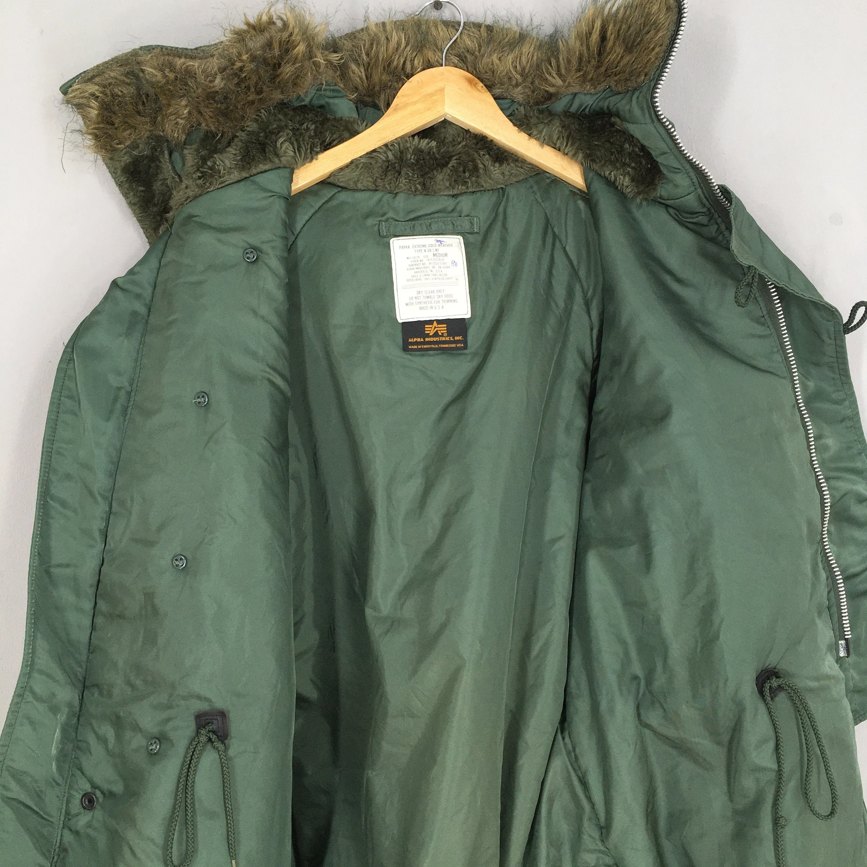 Alpha Industries N-3B Parka Bomber Jacket Medium