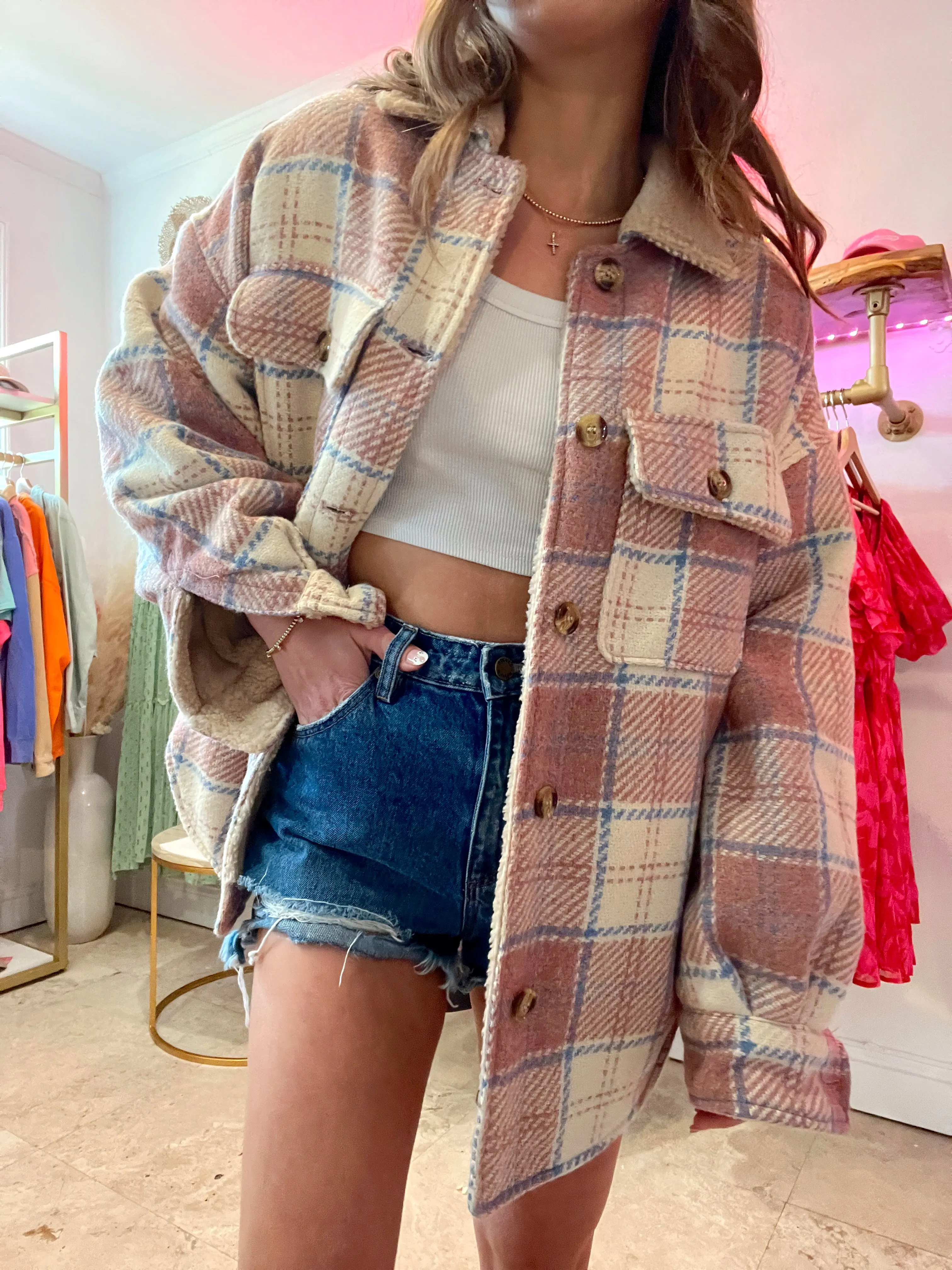 Apple Cider Sherpa Lined Jacket