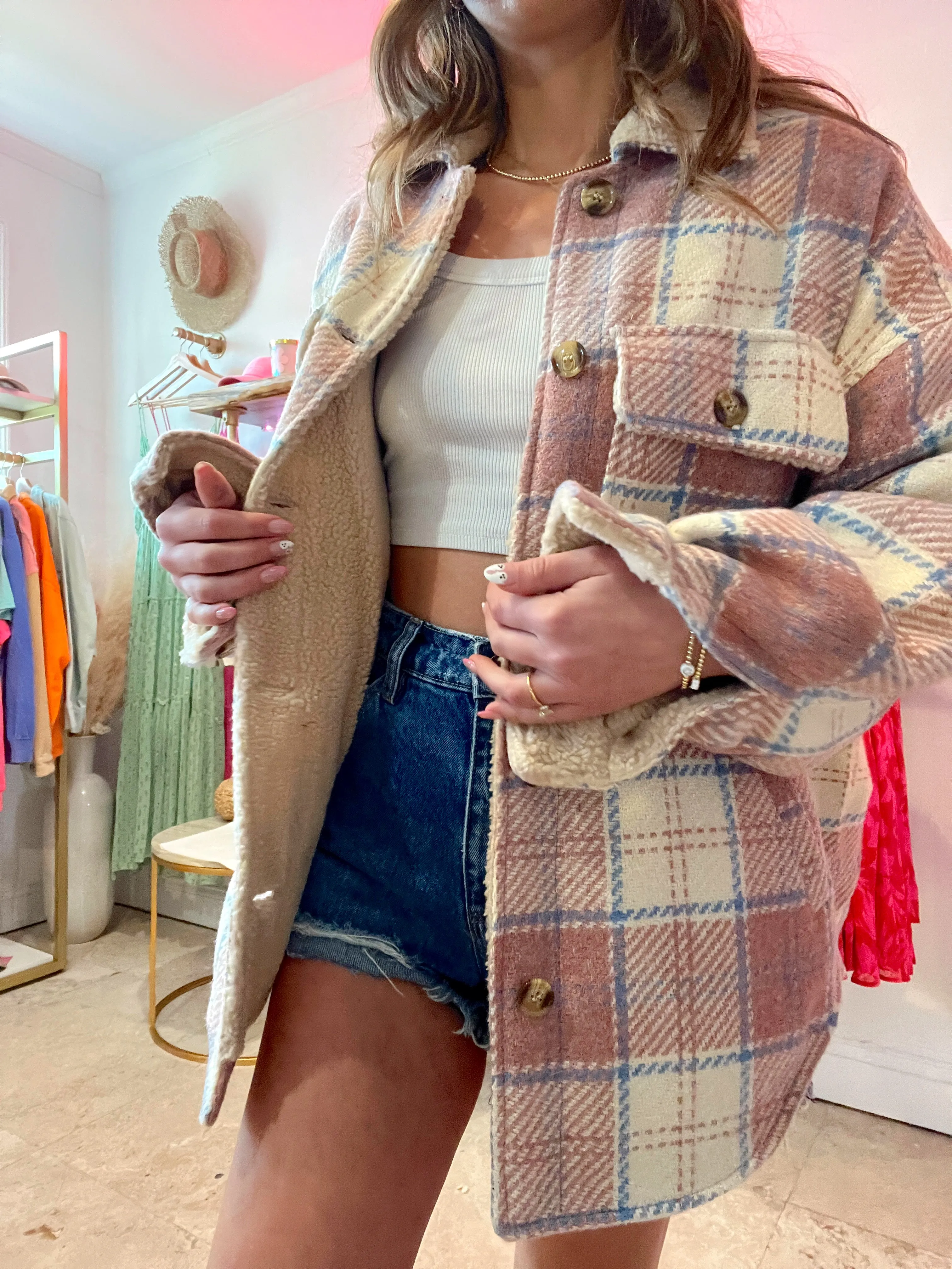 Apple Cider Sherpa Lined Jacket