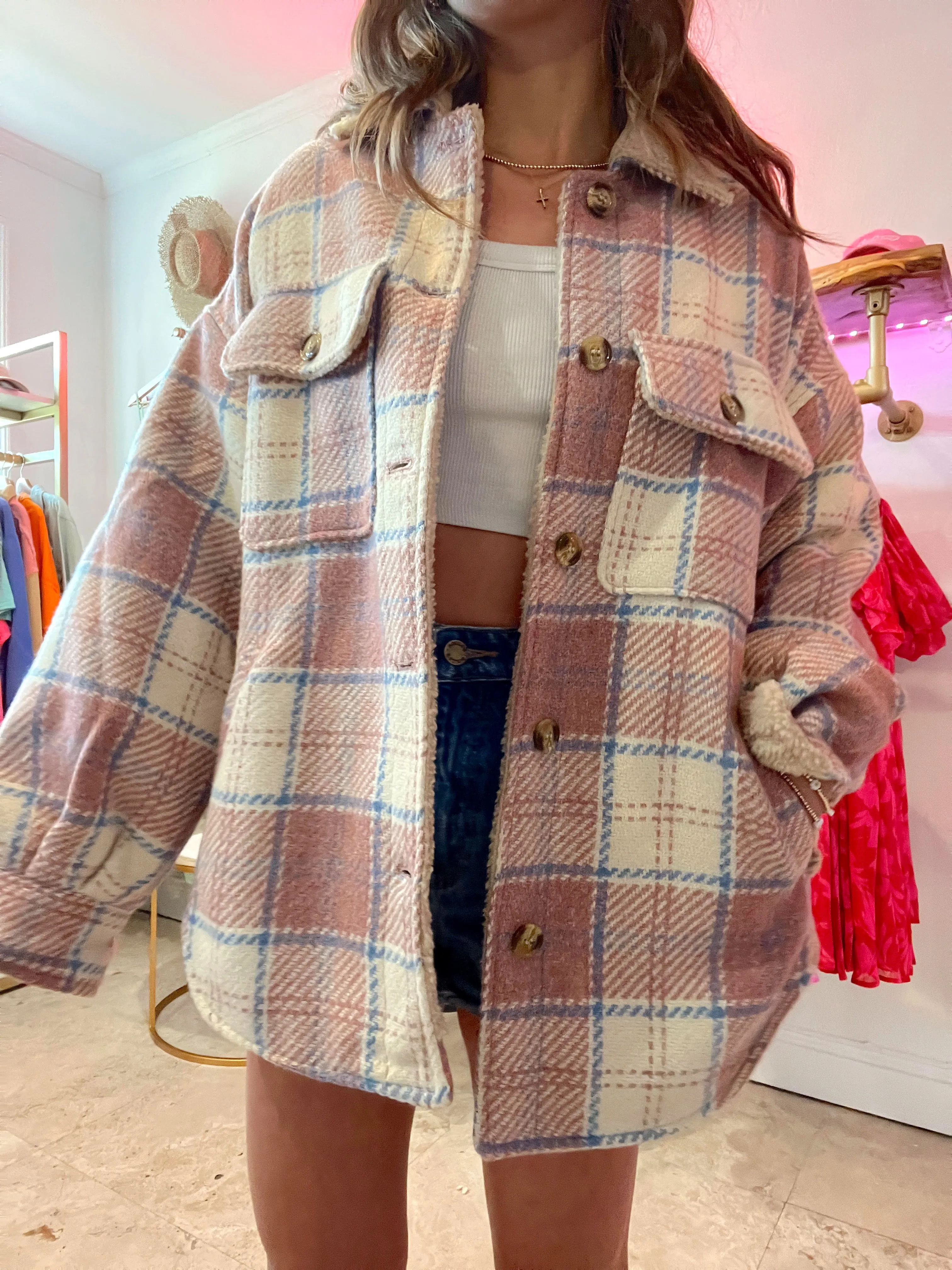 Apple Cider Sherpa Lined Jacket