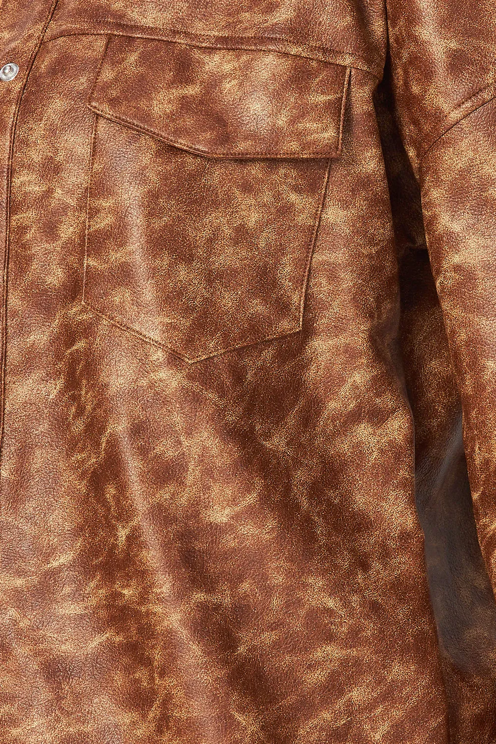 Blake Animal Print Faux Leather Shacket