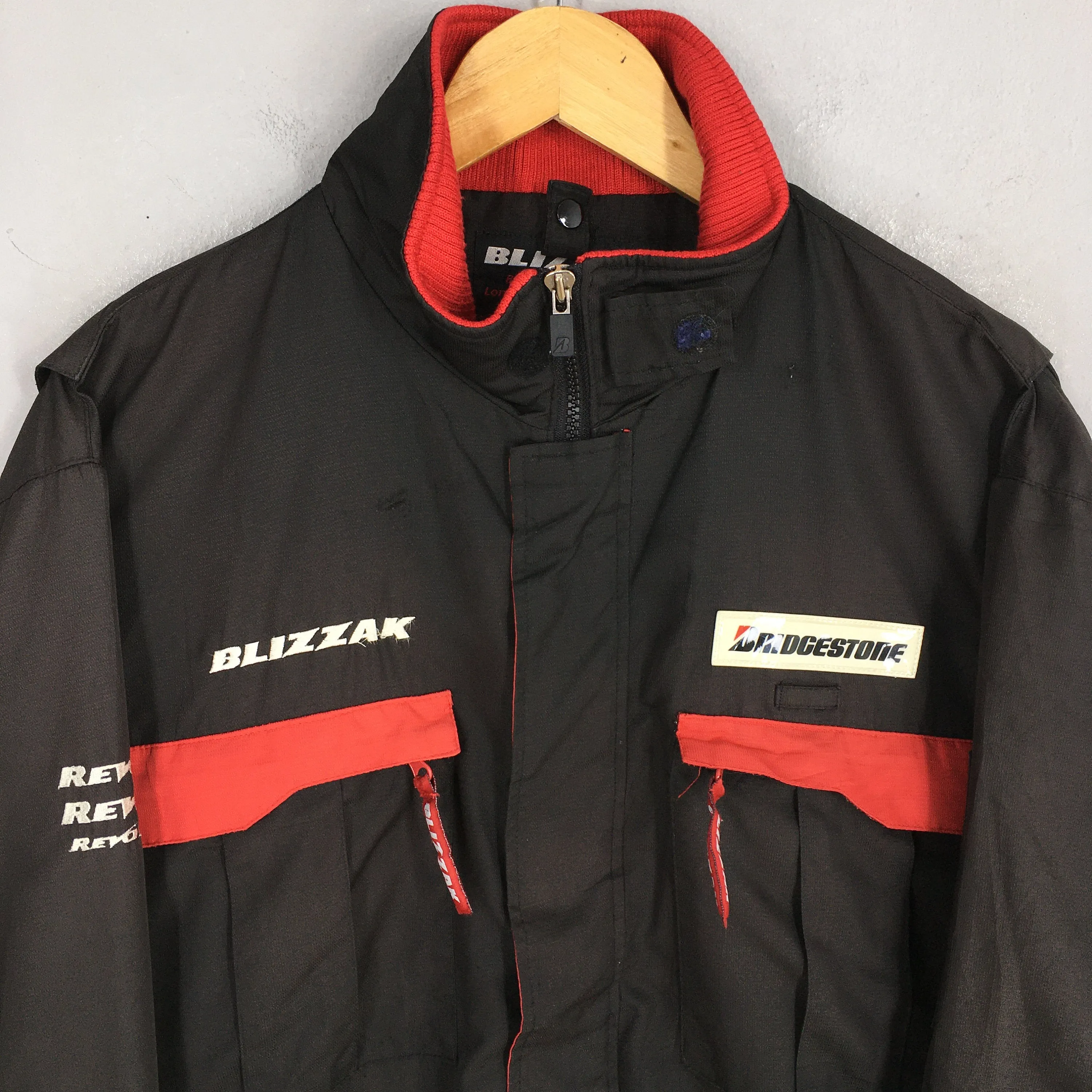 Blizzak Bridgestone Racing Black Windbreaker Jacket Large