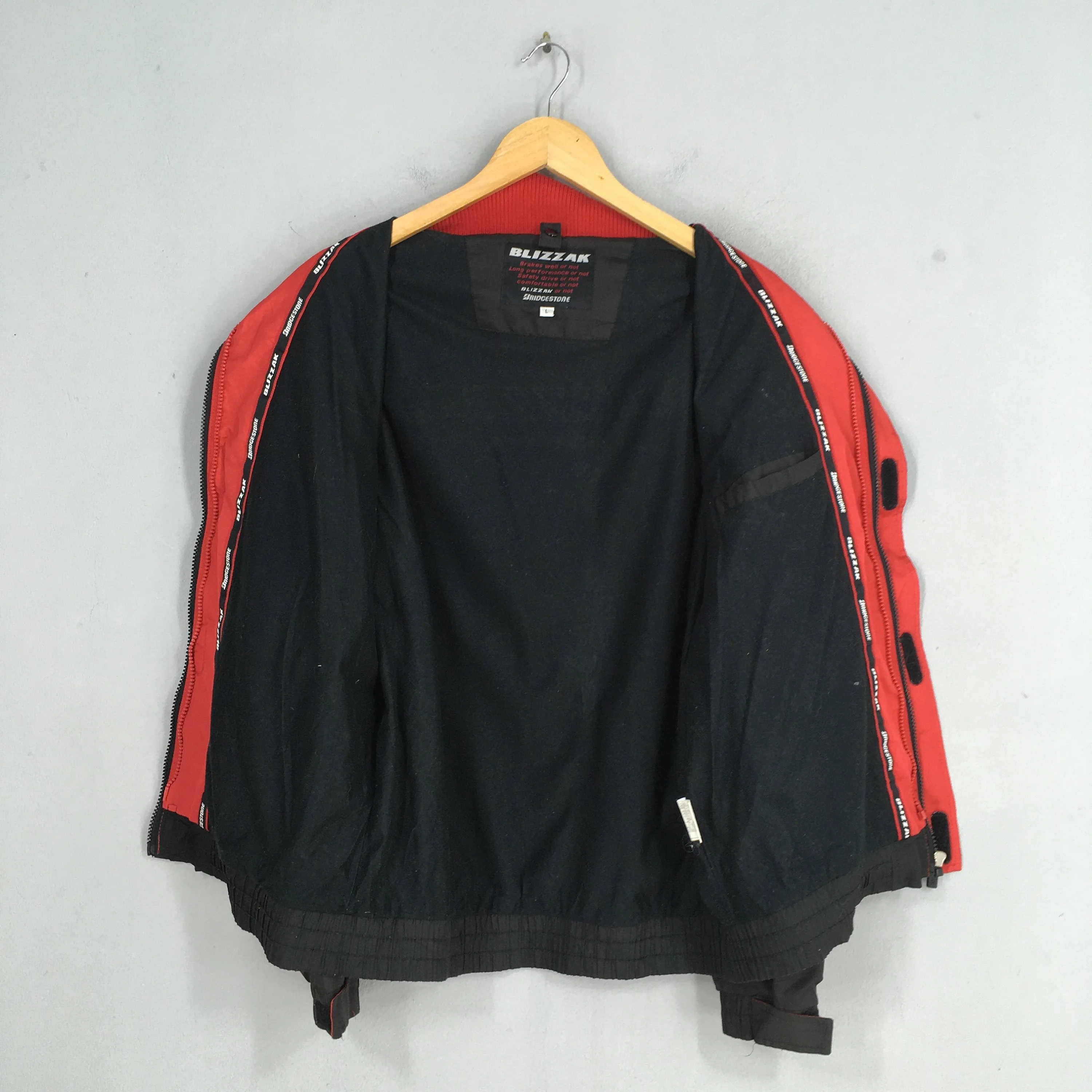 Blizzak Bridgestone Racing Black Windbreaker Jacket Large