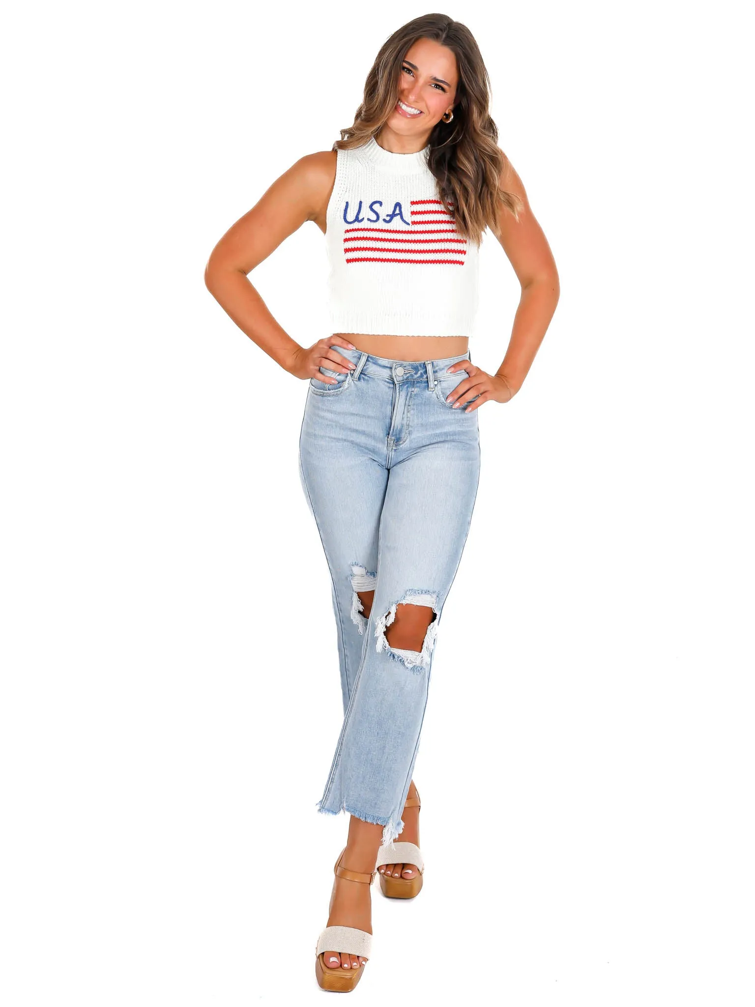 Born to Sparkle USA Crop Top