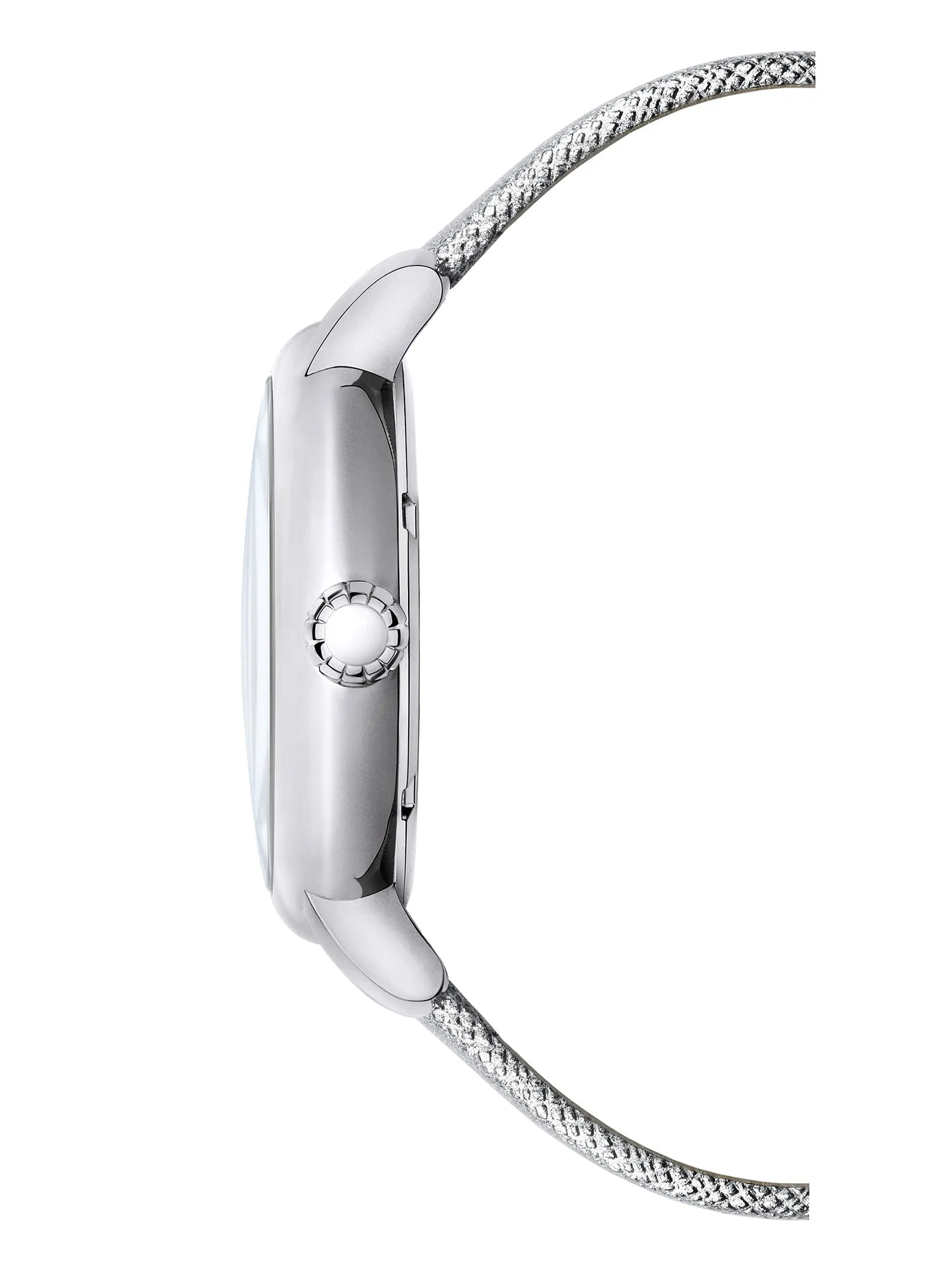 Brera Orologi "Valentina Modern" BRVAMO3801 Silver Dial, Silver Case, Silver Leather Strap - 38mm watch
