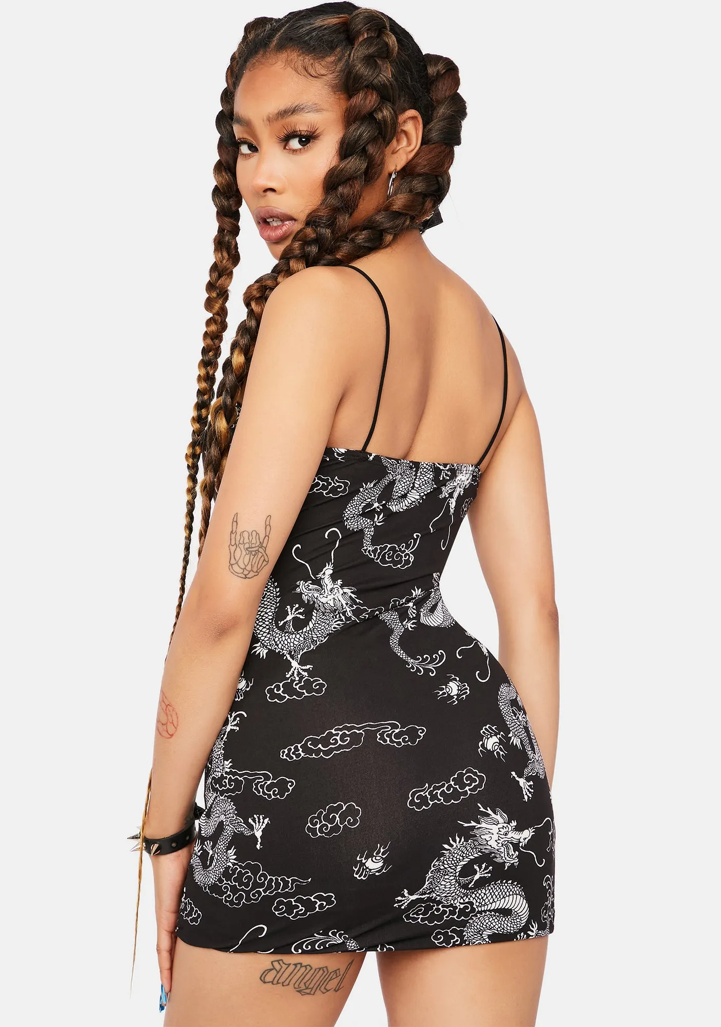 Dark Skies On Fire Bodycon Dress