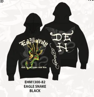 Ed Hardy Eagle Snake Pullover Hoodie - Black