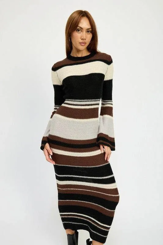 Emory Park Stripe Maxi Bodycon Dress