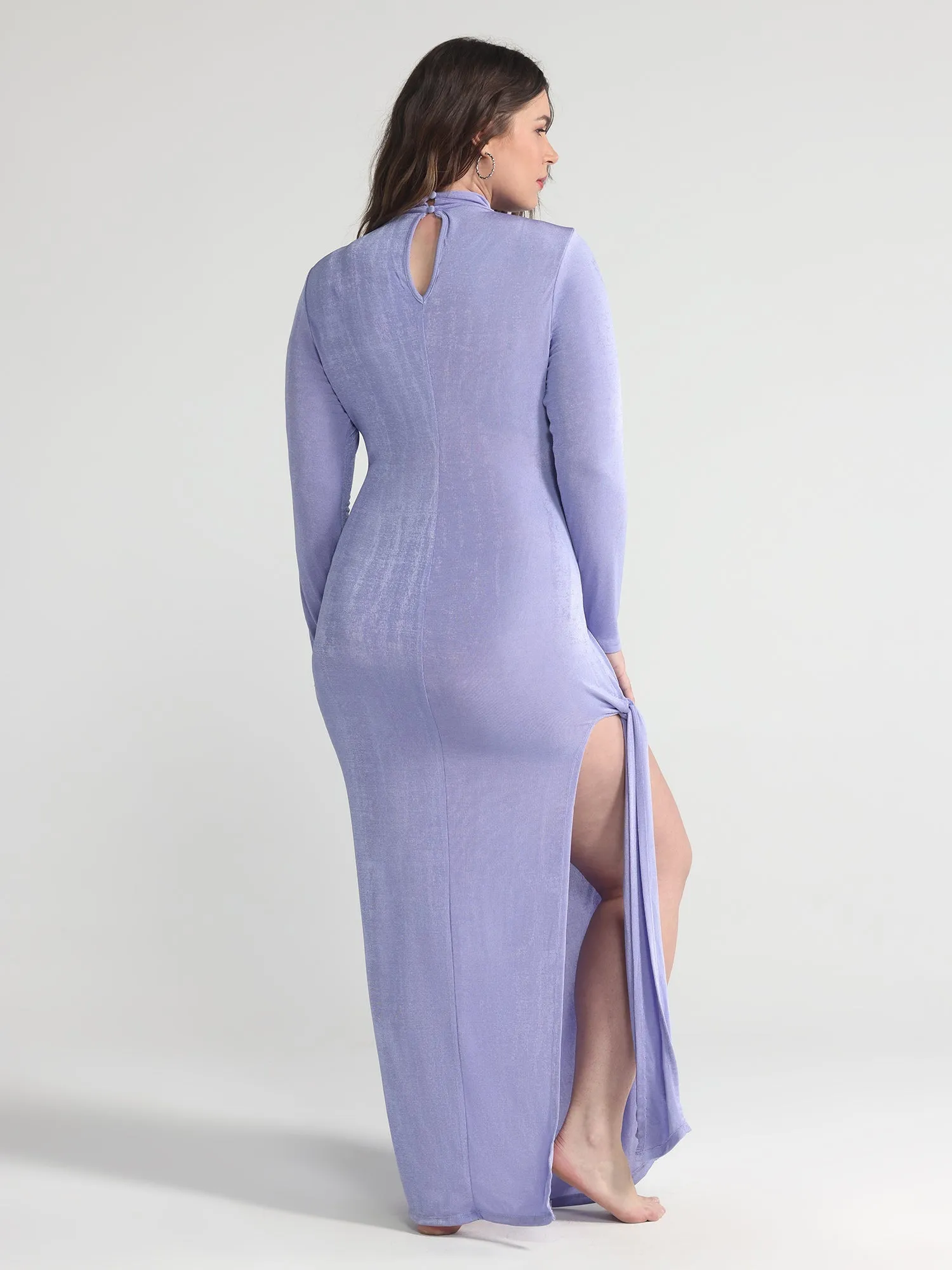 Fashion To Figure - Amalia Bodycon Knit Dress with High Slit