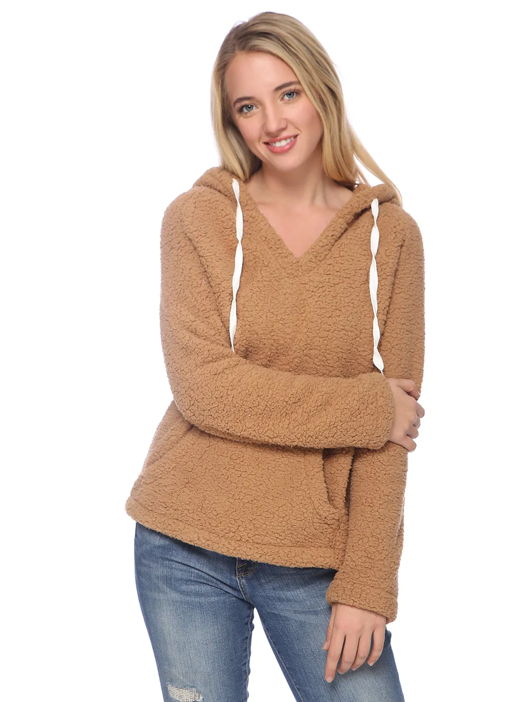Fuzzy Sherpa Oversized Pullover Hoodie