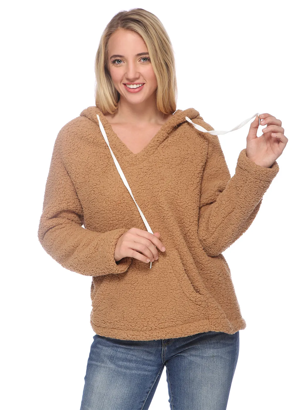 Fuzzy Sherpa Oversized Pullover Hoodie