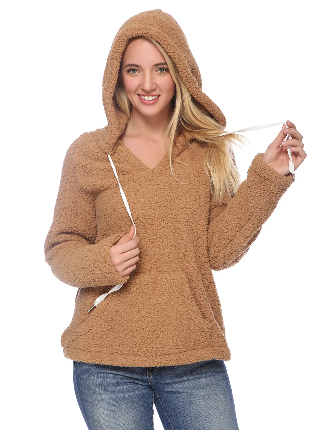 Fuzzy Sherpa Oversized Pullover Hoodie