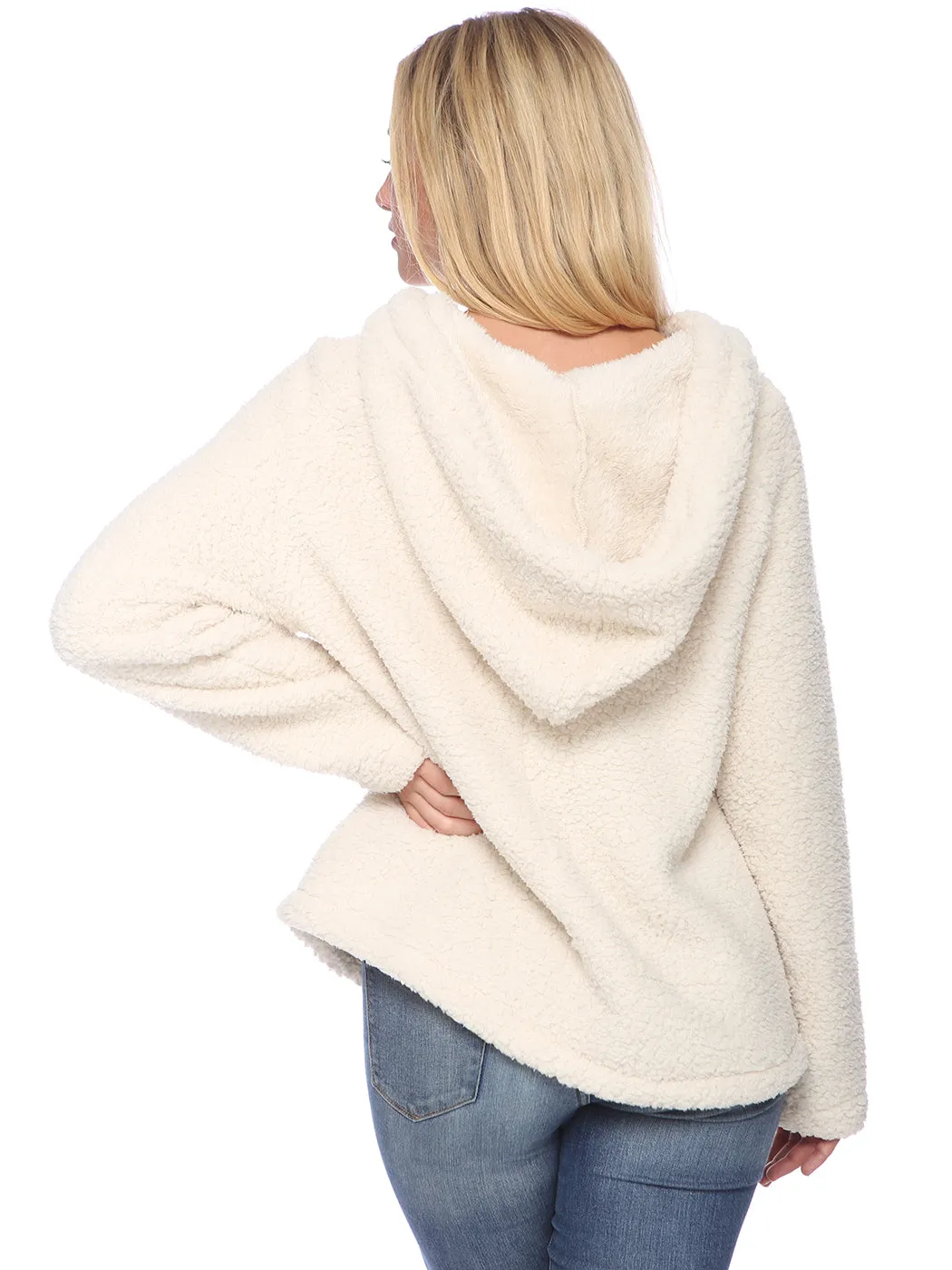 Fuzzy Sherpa Oversized Pullover Hoodie