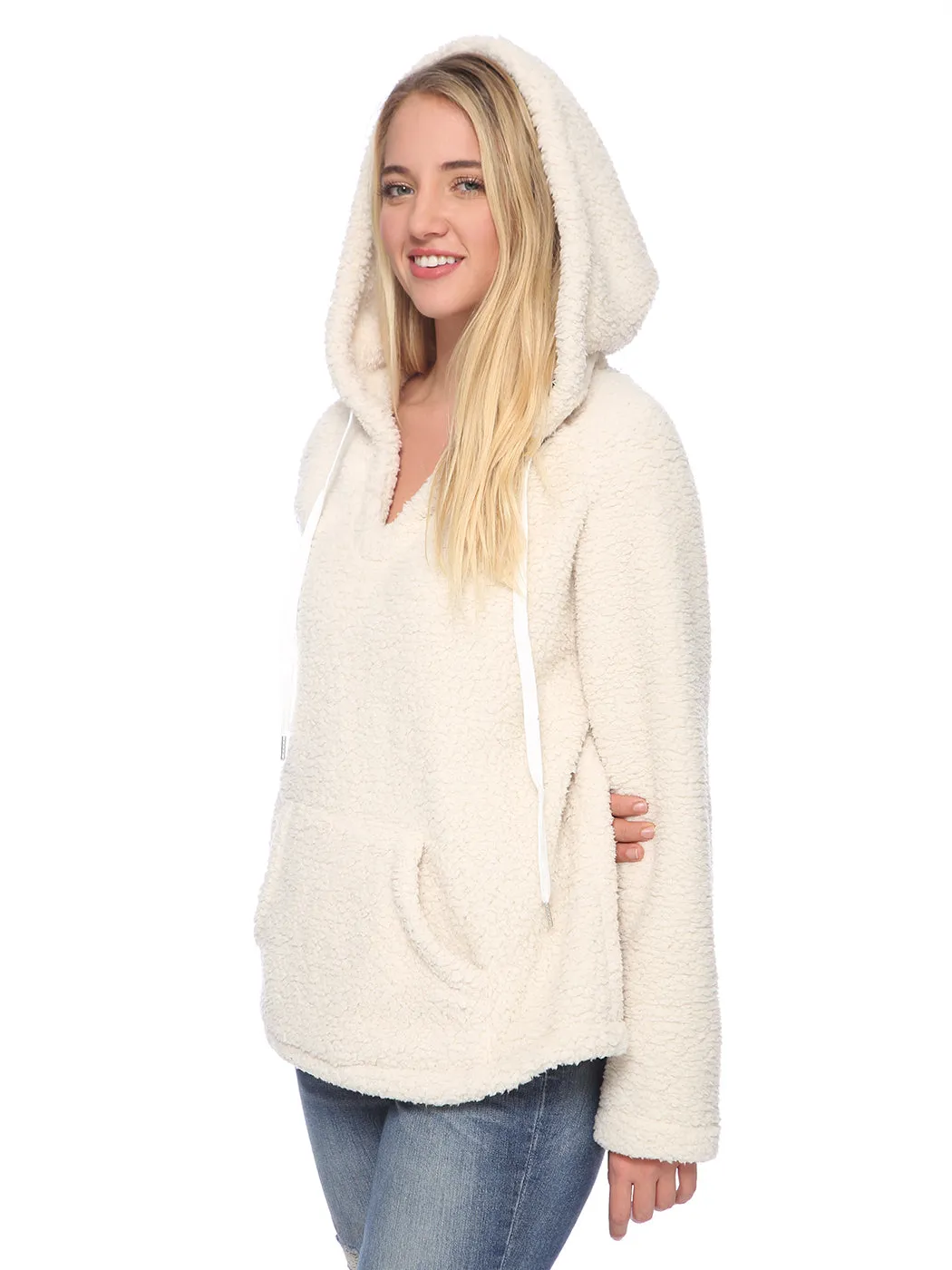 Fuzzy Sherpa Oversized Pullover Hoodie