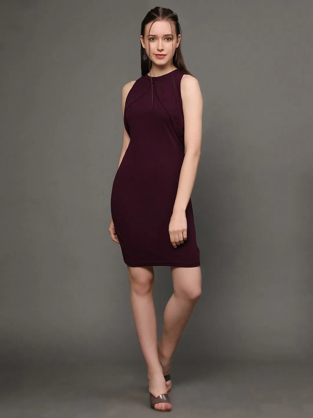 Glam Purple Bodycon Dress