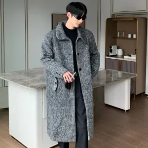 Grey Color Woolen Thick Coat