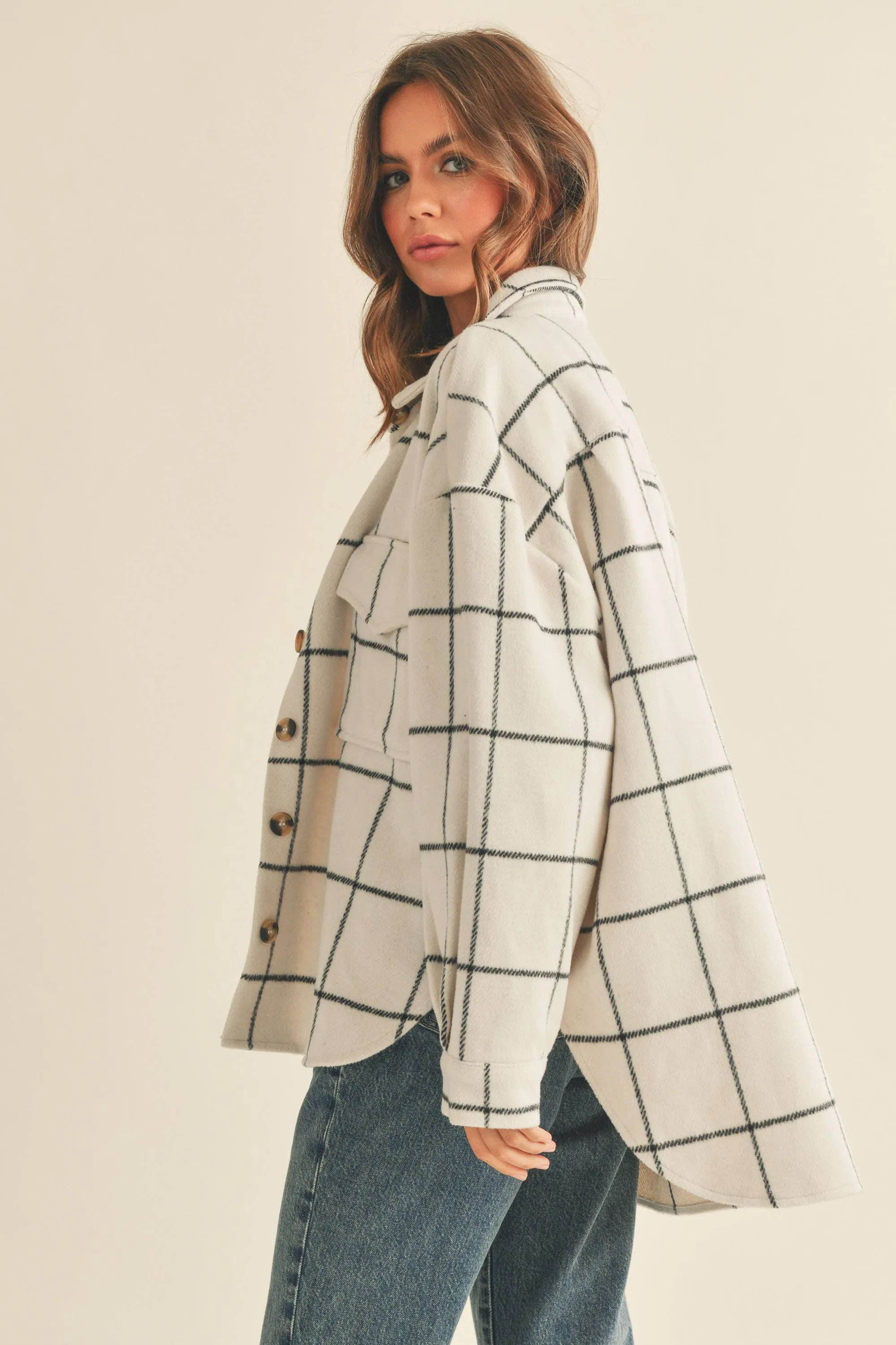 GRID PATTERN SHACKET