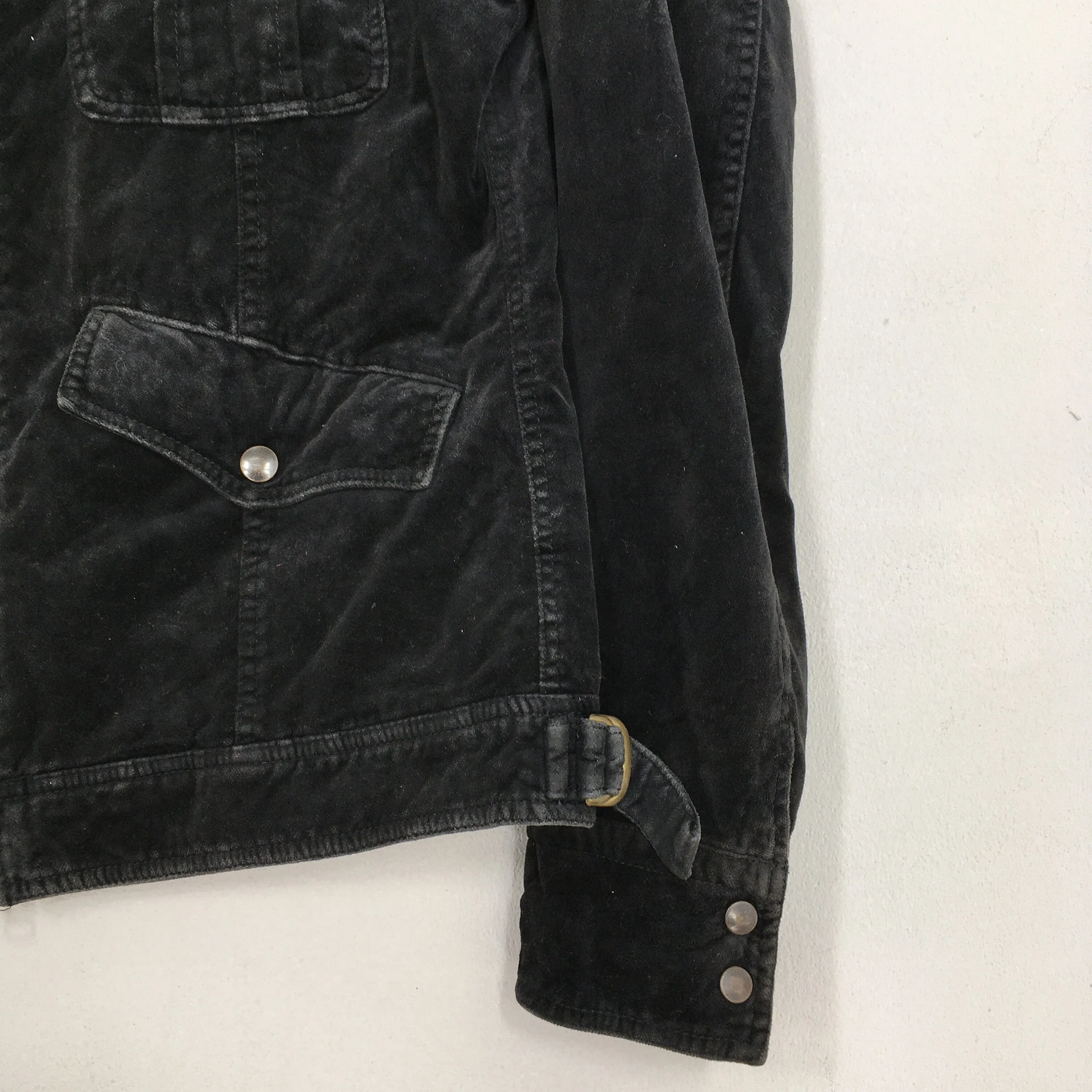 Halb Japan Rebel Bondage Punk Velvet Jacket Medium