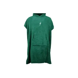 Lightning Bolt Hooded Poncho - Ultramarine Green