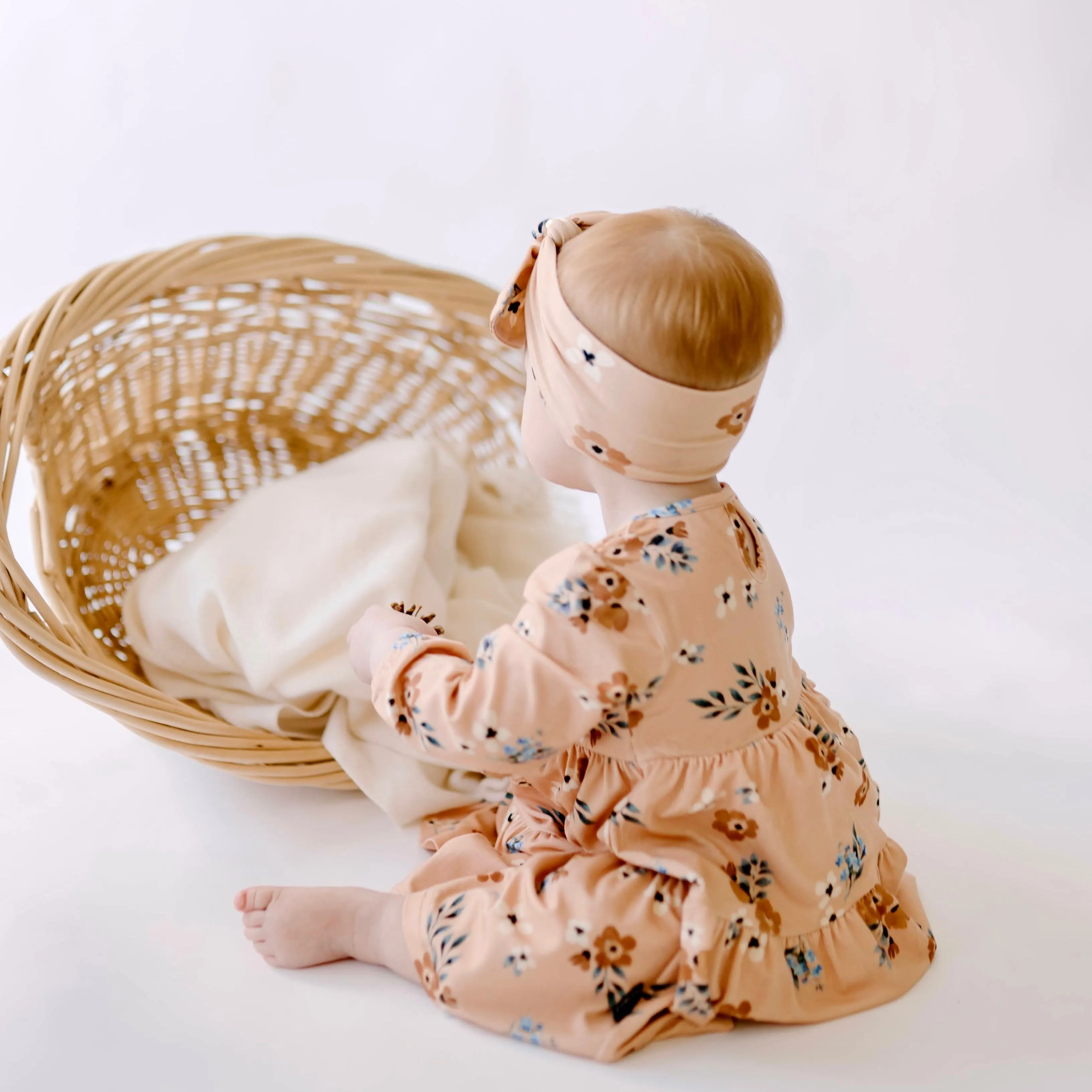 Long Sleeve Tiered Dress - Floral