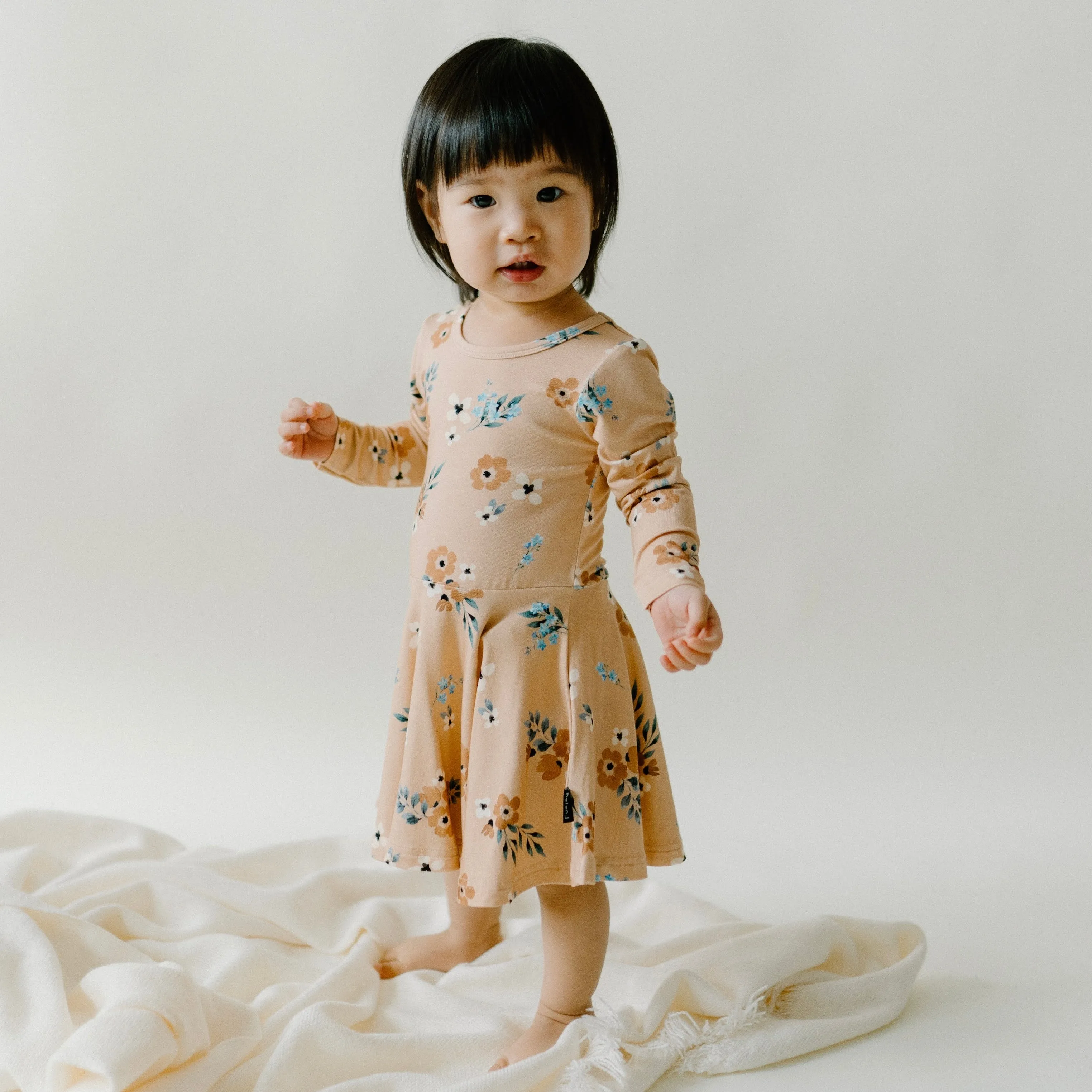 Long Sleeve Twirl Dress- Floral