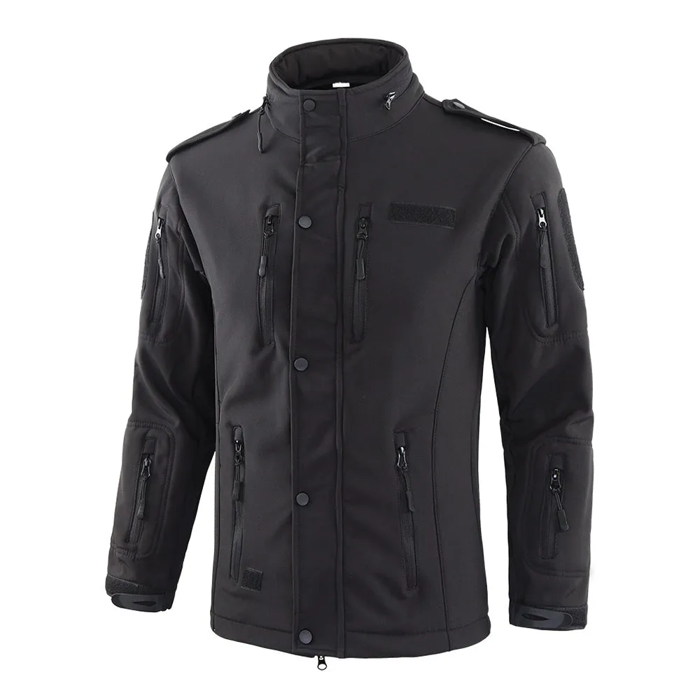 Men's Winter Camo Military Tactical Jacket Fleeced Hooded Outwear Softshell Windbreaker Coat