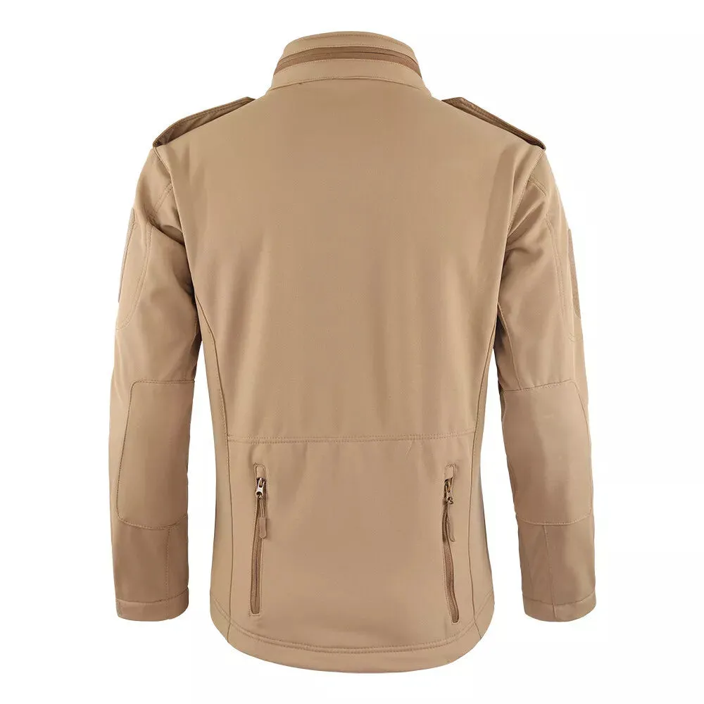 Men's Winter Camo Military Tactical Jacket Fleeced Hooded Outwear Softshell Windbreaker Coat