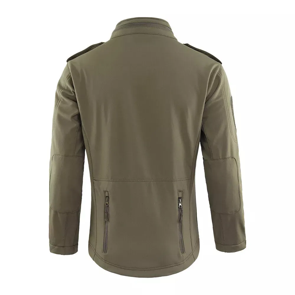 Men's Winter Camo Military Tactical Jacket Fleeced Hooded Outwear Softshell Windbreaker Coat