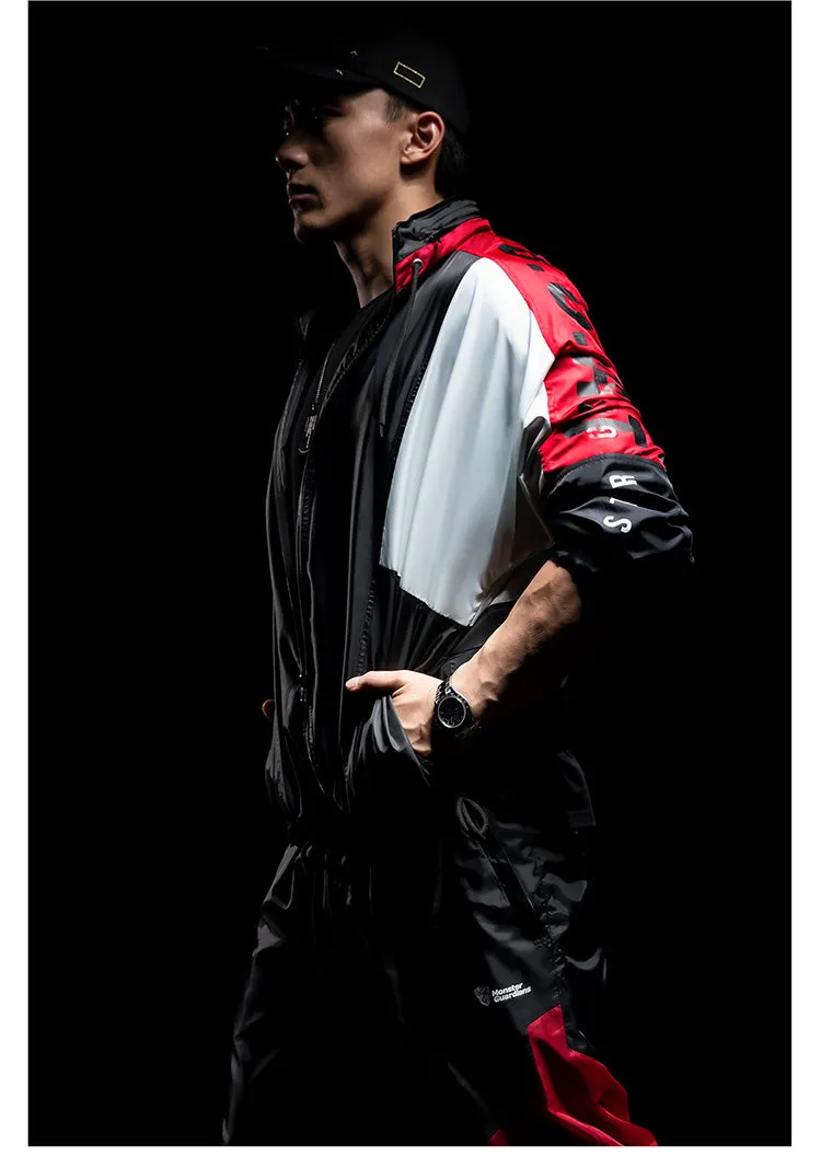 MONSTER GUARDIANS TRACK JACKET WITH COLOR BLOCKING
