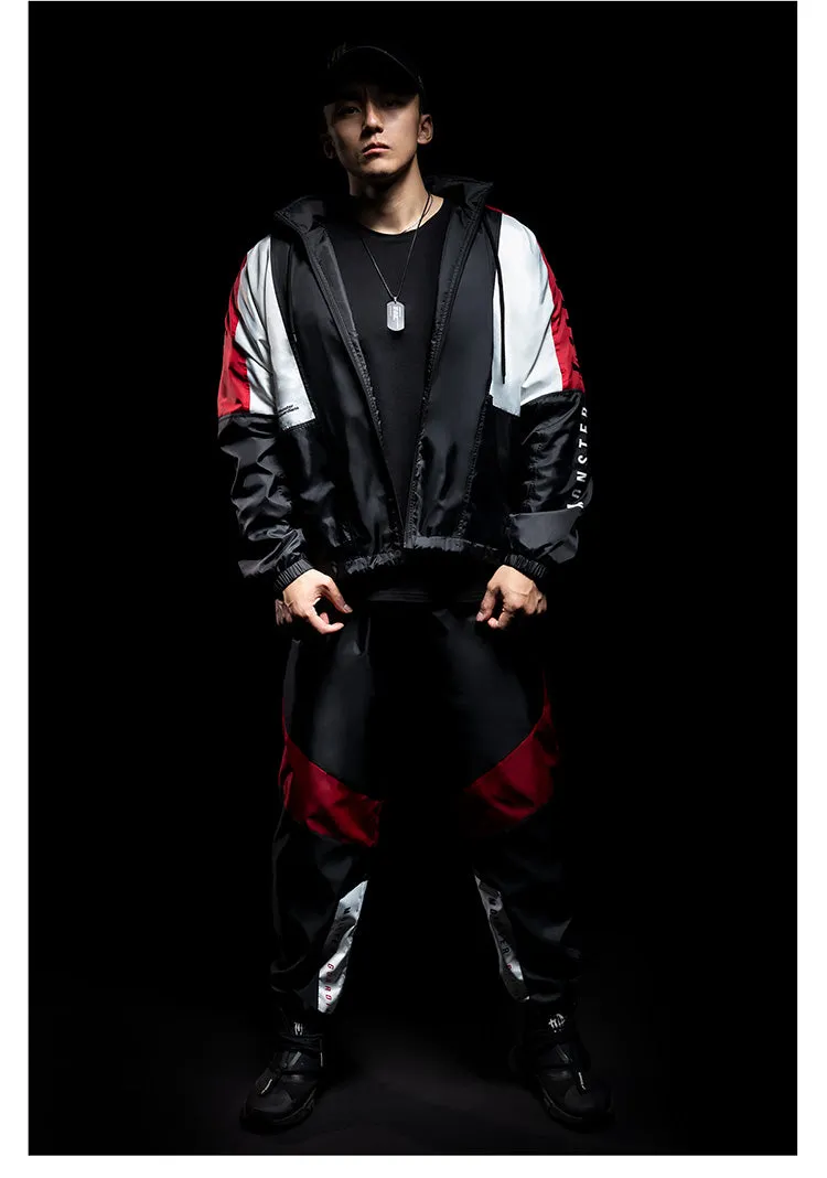 MONSTER GUARDIANS TRACK JACKET WITH COLOR BLOCKING