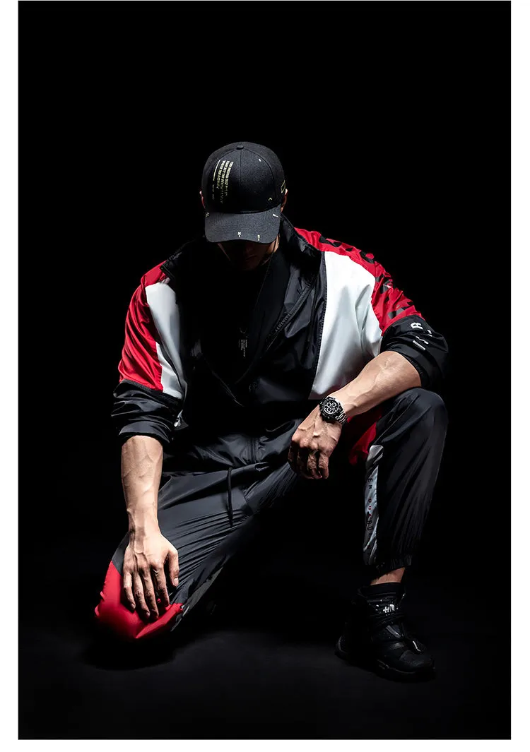 MONSTER GUARDIANS TRACK JACKET WITH COLOR BLOCKING