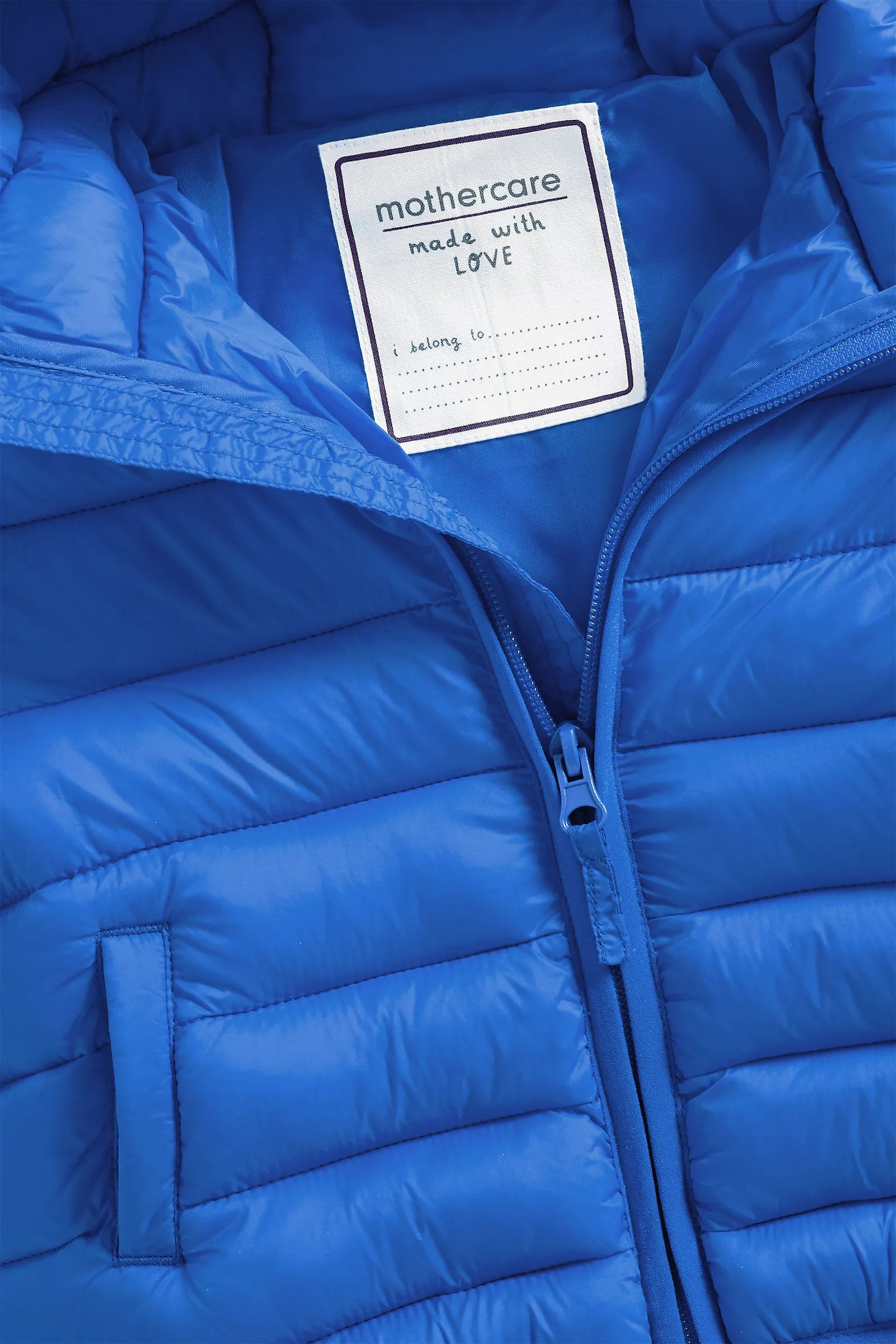 Mothercare Blue Pack-Away Quilted Jacket