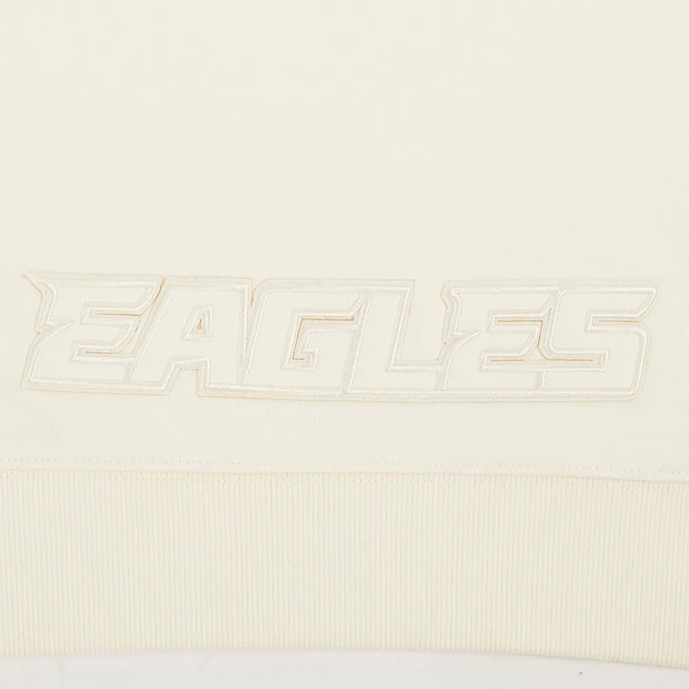 NFL PHILADELPHIA EAGLES NEUTRAL WOMENS CROPPED PO HOODIE (EGGSHELL)