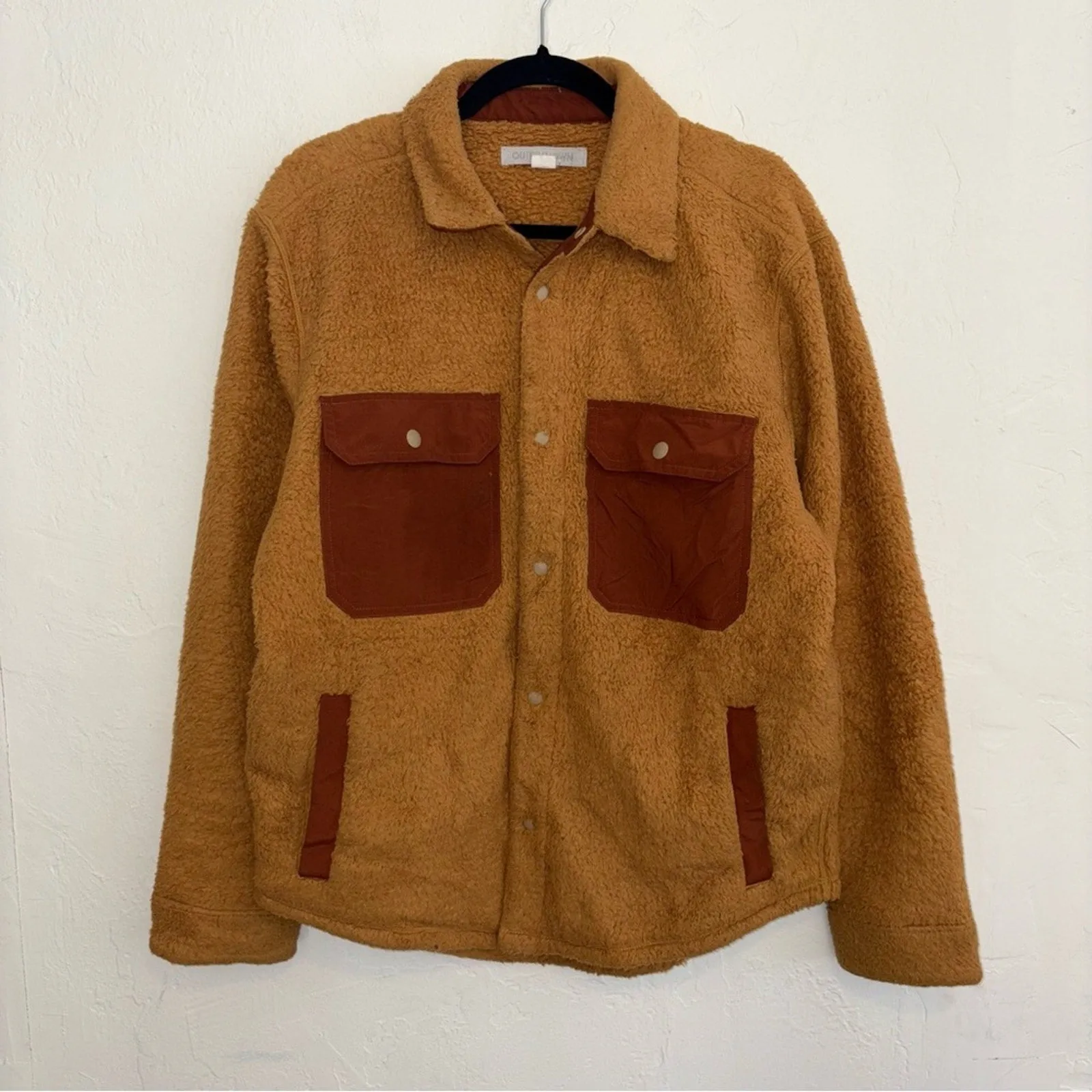 Outerknown Skyline Fleece Sherpa Snap Shirt Jacket (Medium)