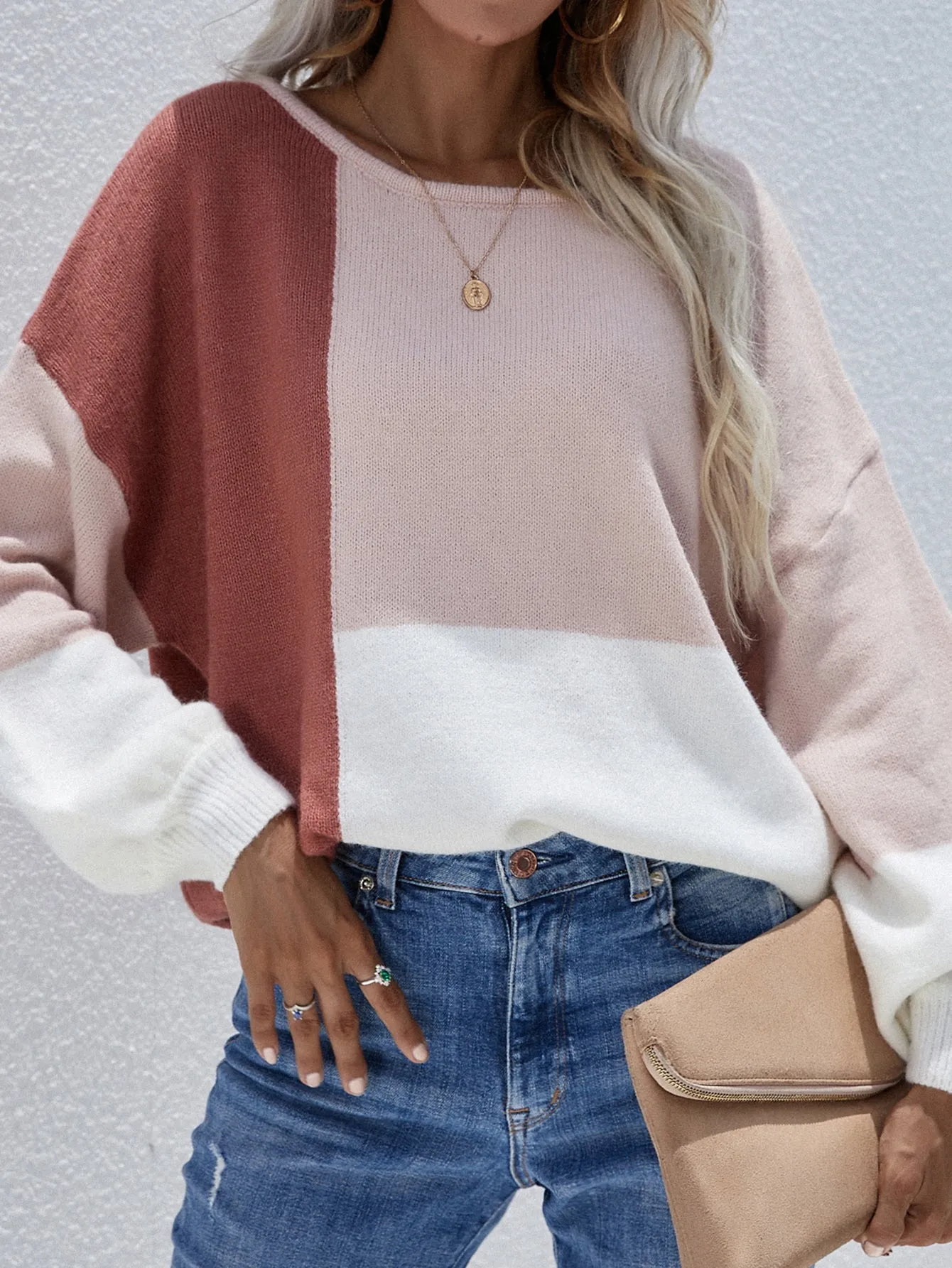 Puff Sleeve Tie Back Sweater