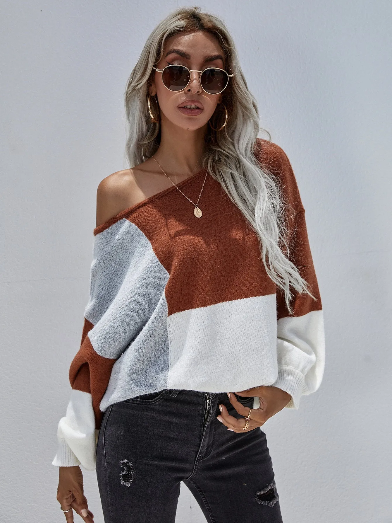 Puff Sleeve Tie Back Sweater