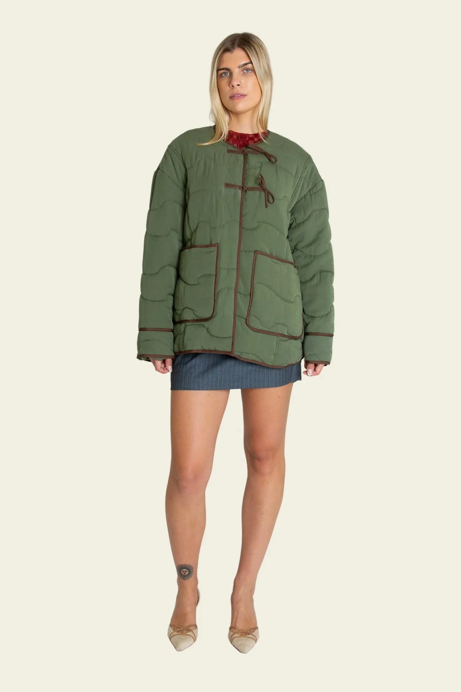 Quilted Knot Coat