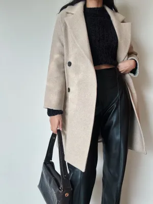 Sand Midi Coat (60% Wool)