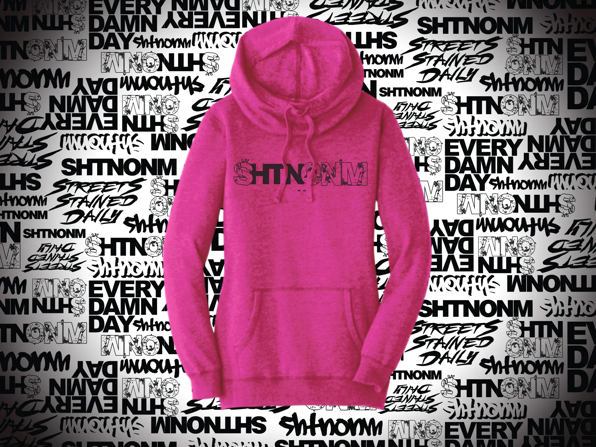 SHTNONM- LADIES COWL NECK TATTOO HOODIE