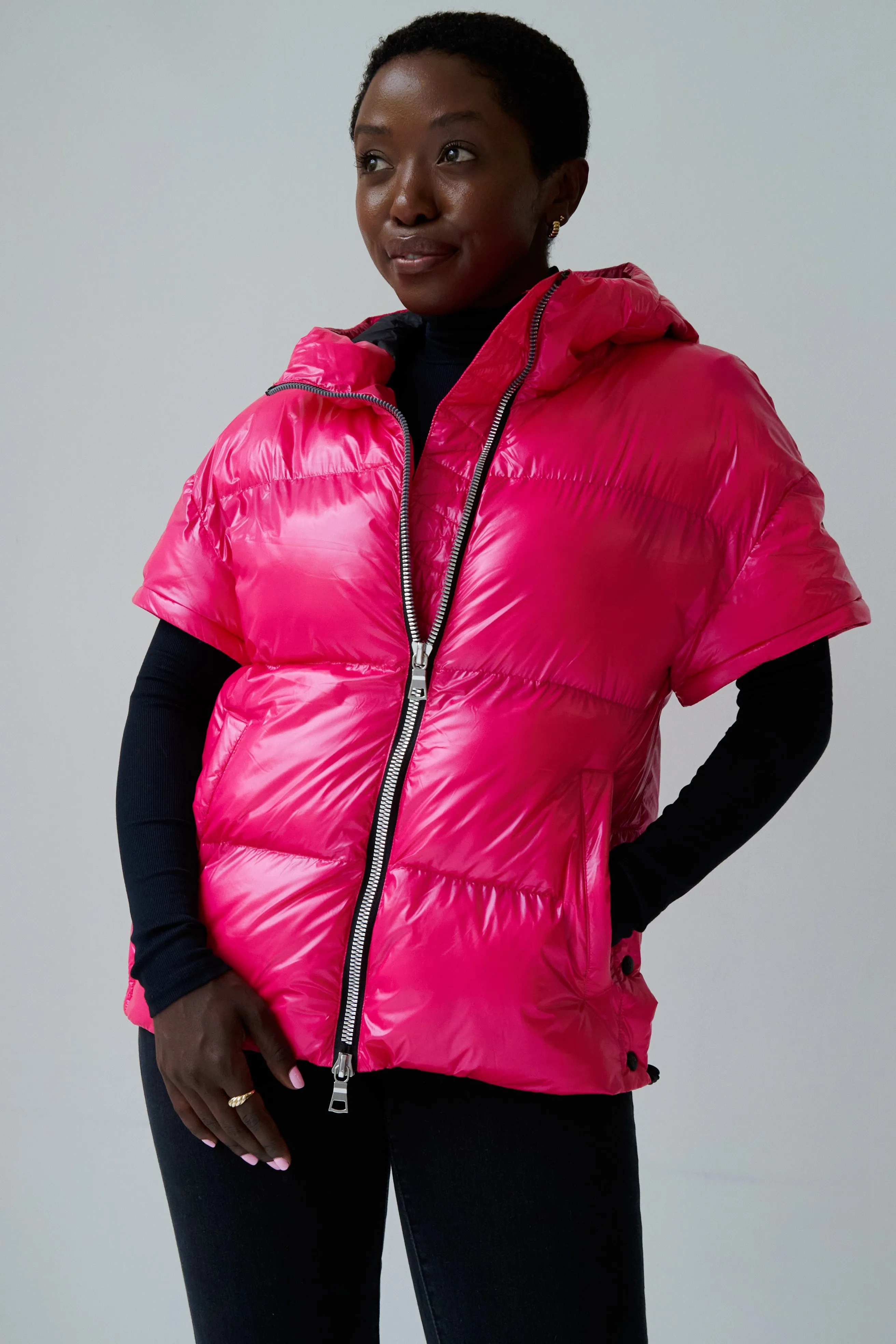 Soley Vegan Down 2 in 1 Jacket | Flash Pink