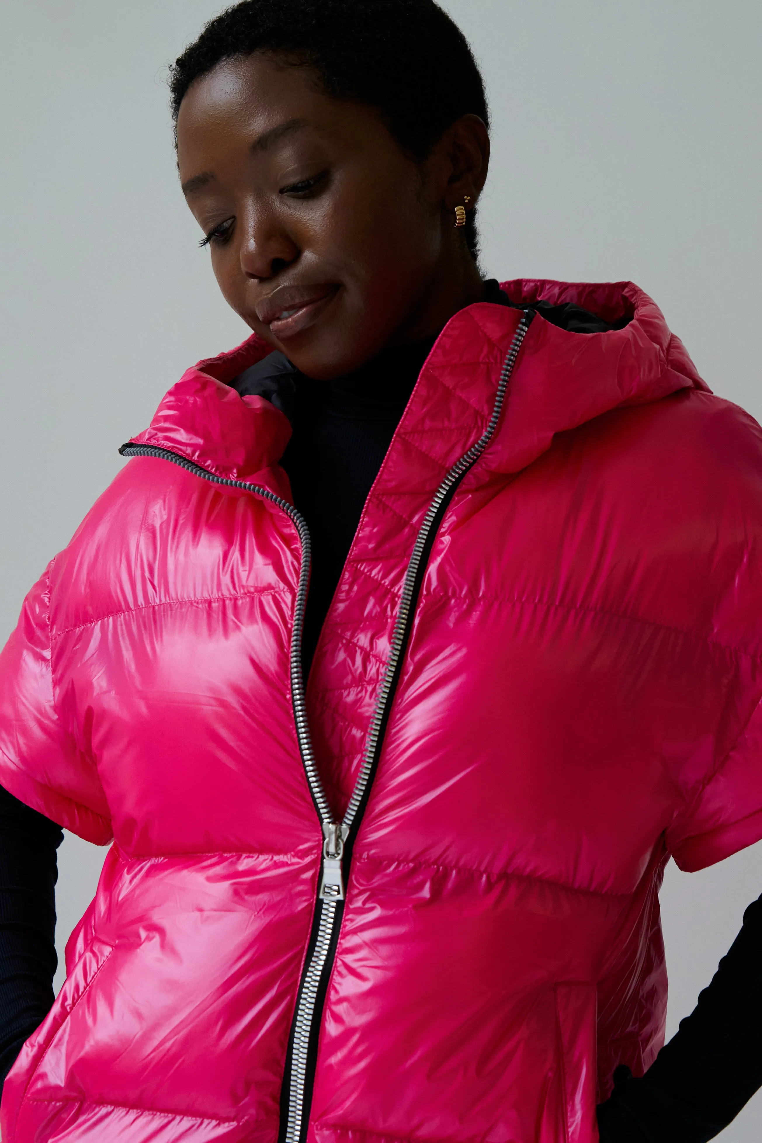 Soley Vegan Down 2 in 1 Jacket | Flash Pink