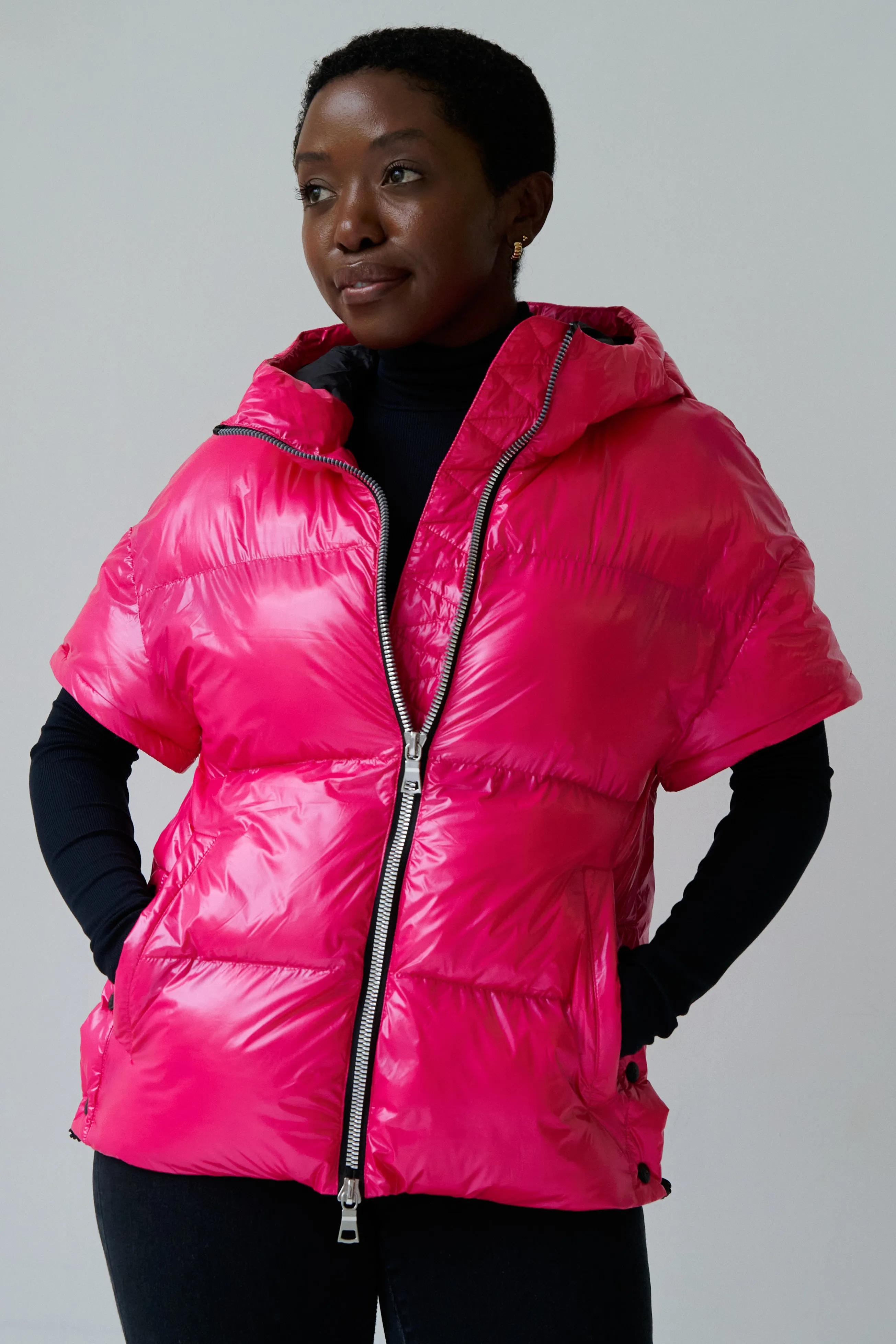 Soley Vegan Down 2 in 1 Jacket | Flash Pink