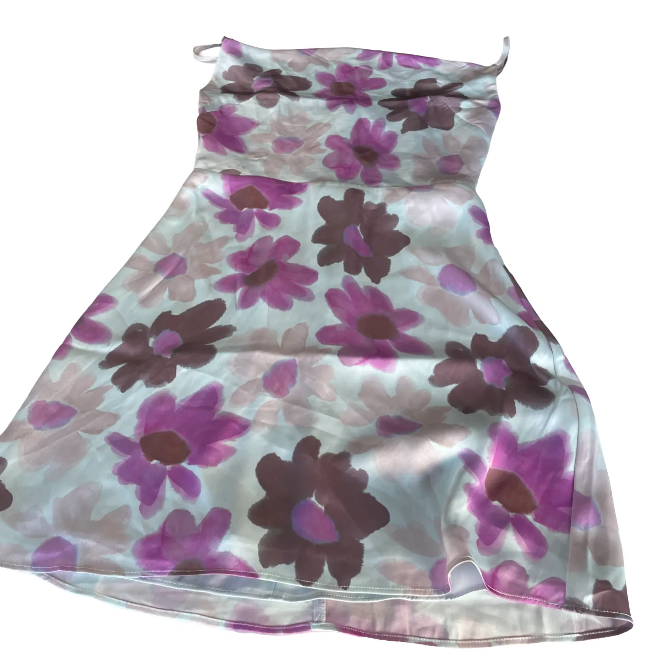Sunday best Womens Purple Floral Silk Bodycon Size XS soft material   BOLD MULTI COL FLORAL 100% SILK l 27 W 12 SKU 5155