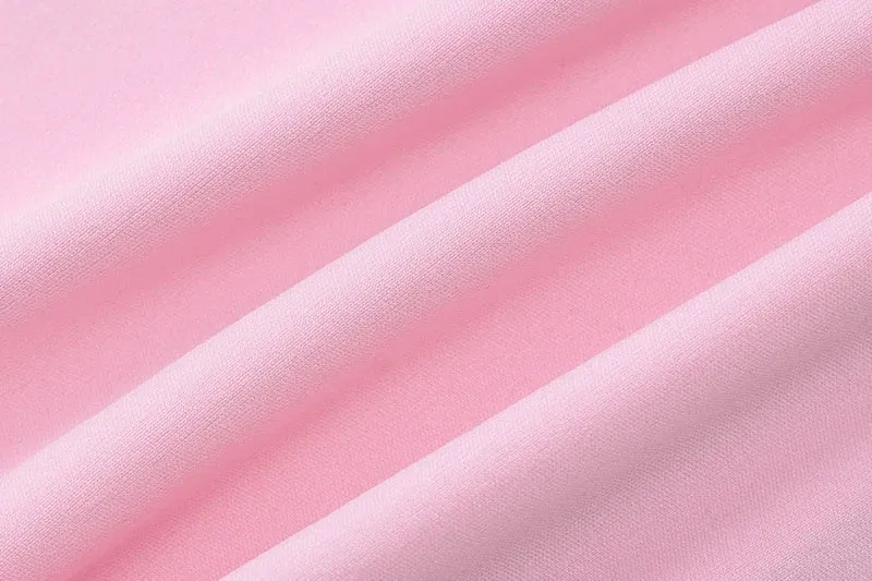 Tailored Pink Strapless Mini Dress
