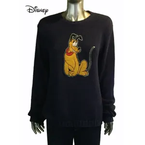The Disney Store Crewneck Sweater, M, Blue Vtg 90s Pluto