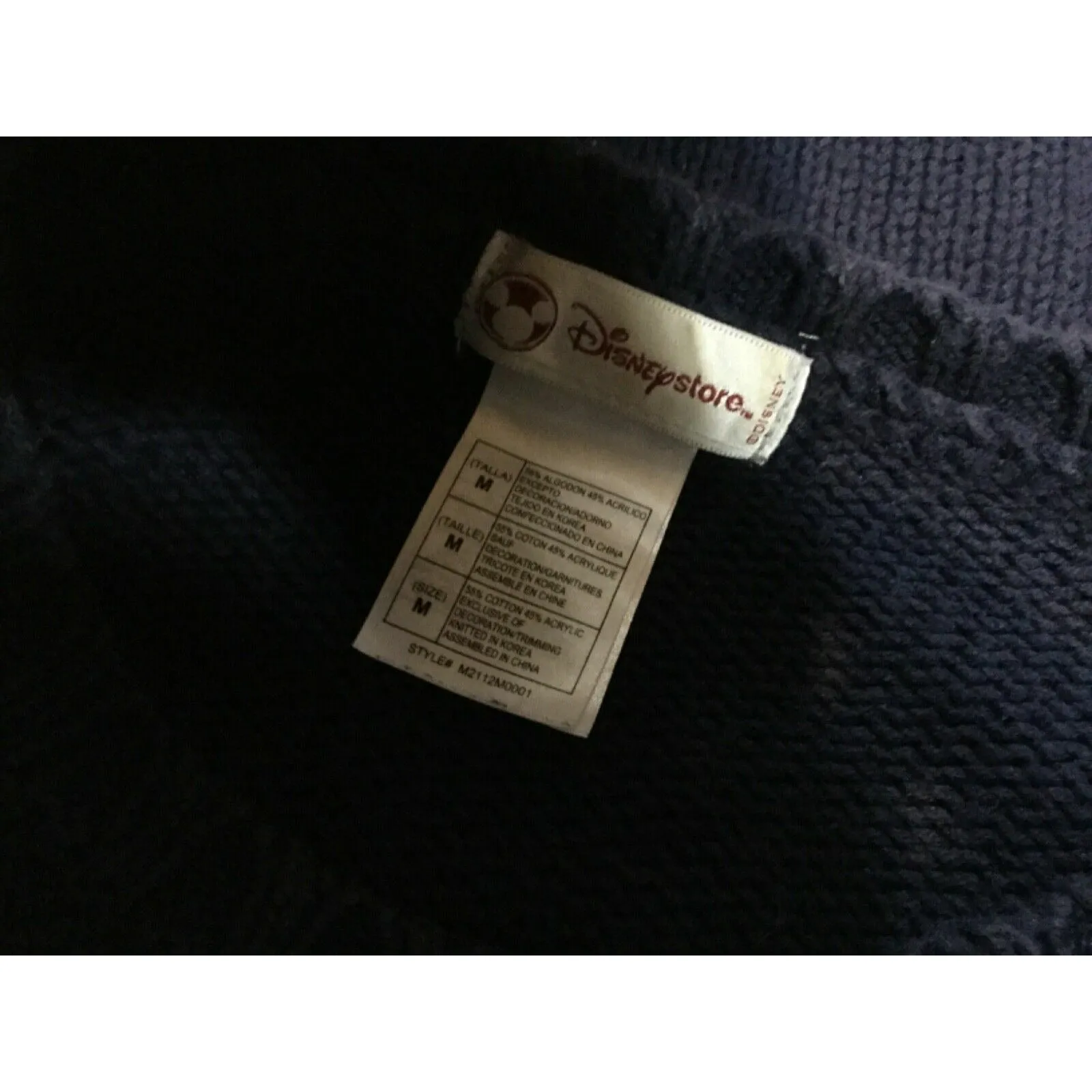 The Disney Store Crewneck Sweater, M, Blue Vtg 90s Pluto