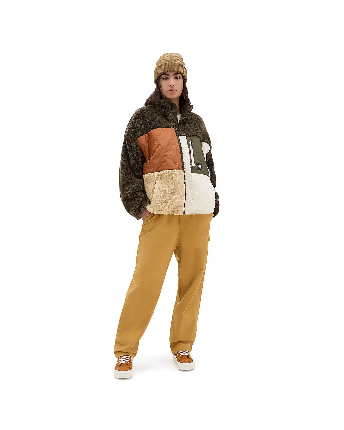 VANS Womens Vertex Mix Sherpa Jacket - Grape Leaf