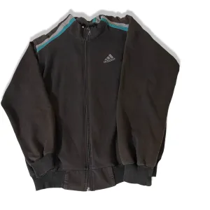 Vintage Adidas 90's women's brown full zip jacket in M|L26 W22| SKU 3818