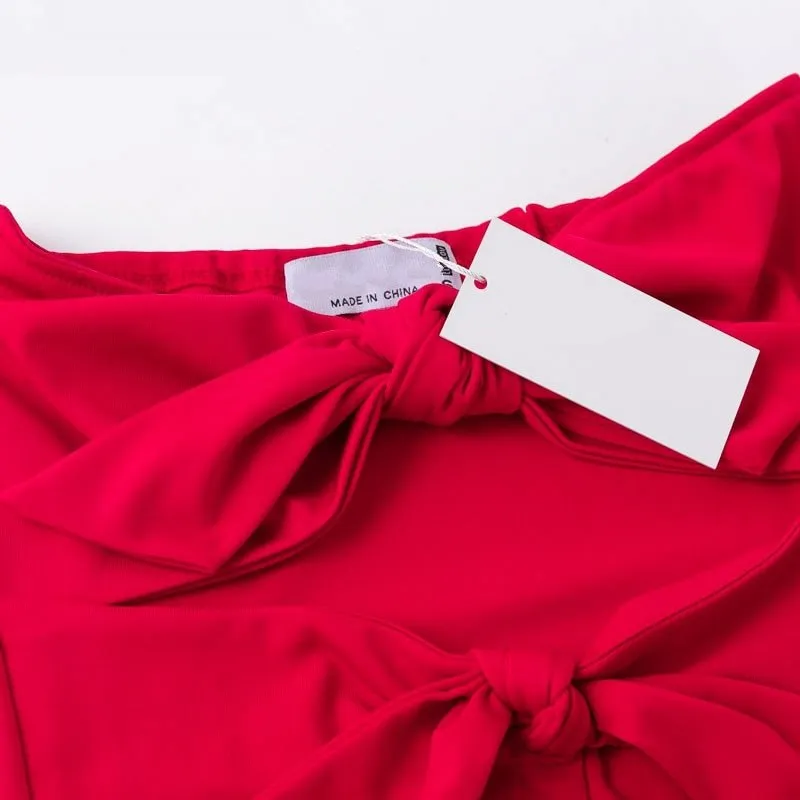 Women's Bodycon Buttoned Strapless Dress